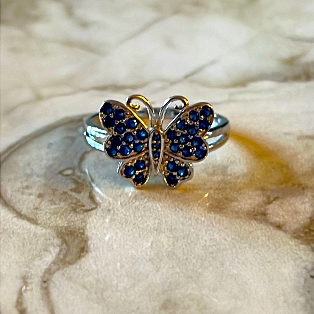 🦋Blue Sapphire Butterfly Ring